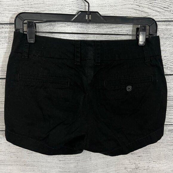 J. Crew Black Cotton Casual Shorts, Size 0 - Picture 2 of 2